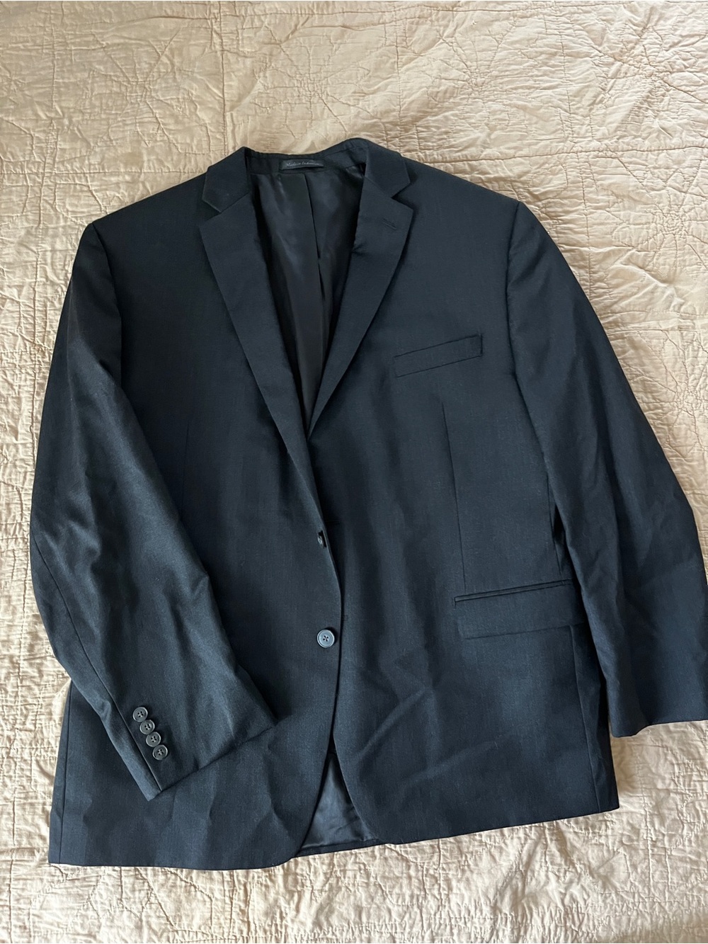 Calvin Klein Gray .Single-Breasted Blazer